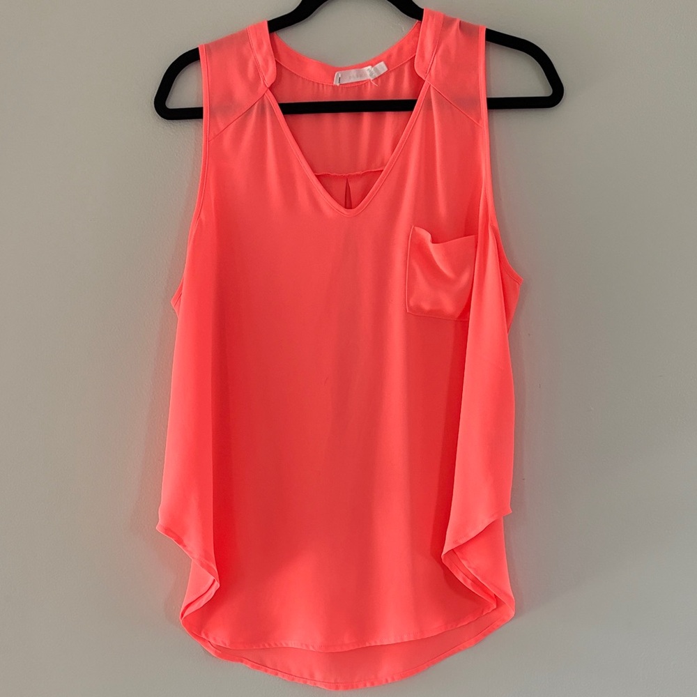 Lush Bright Coral Tank Top